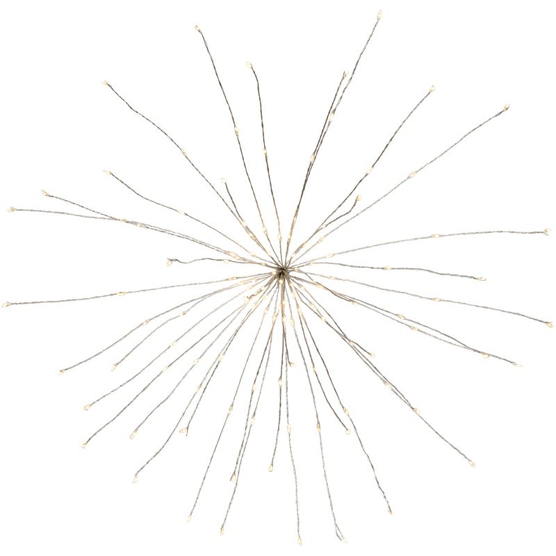 Northlight 20" LED Lighted Firework Silver Branch Christmas Decoration - Warm White Lights, 3 of 6