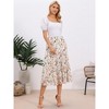 INSPIRE CHIC Women's Floral Elastic Waist Tiered Ruffle Boho Midi Skirts - 2 of 4