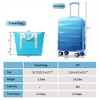 BEAFUP 20" Carry-on Luggage with Cup Holder – Set of 2 Lightweight Glossy Hardshell Suitcases with Spinner Wheels, TSA Lock - 3 of 4