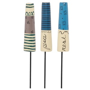 Transpac Ceramic Rest Easy Dragonfly Perch Set of 3 Spring Home Decorations - 1 of 1