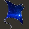 Junior's Design By Humans Space Manta Ray By Shrenk T-Shirt - 2 of 3
