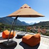 Tangkula 11ft Cantilever Offset Hanging 360°Rotation Patio Umbrella with Umbrella Base - 2 of 4
