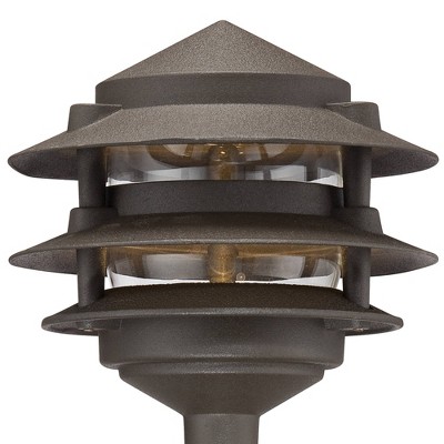 Bronze LED Three-Tier Pagoda Pathway Light