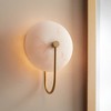 Possini Euro Design Possini Euro Tarquin 11 1/4" High Brass and Alabaster LED Wall Sconce - image 2 of 4