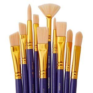 KINGART Bristle Brush Set 10 pc - 1 of 4