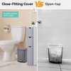 COZONY Compact Stainless Steel Trash Can with Soft Close Lid, Step On Garbage Bin for Small Spaces in Kitchen Bathroom and Office - 4 of 4