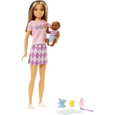 Barbie Skipper Doll With Baby Figure And 5 Accessories, Inc. Playset : Target