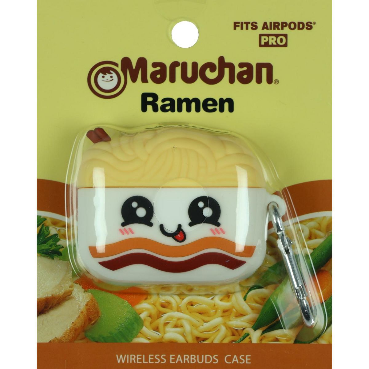 Maruchan Wireless Earbud Case Instant Lunch Holder With Carabiner White - thumbnail 6