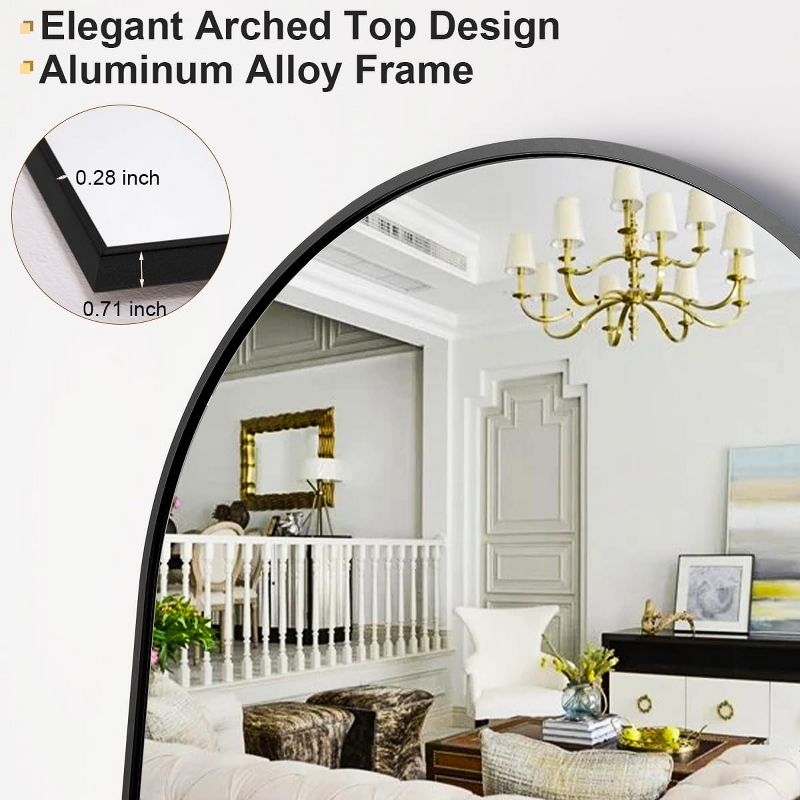 HOMLUX Arched Full Length Mirror, 5 of 9
