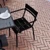 Flash Furniture Nash Commercial Grade Steel Indoor-Outdoor Stackable Chair with 2 Slats and Arms, Set of 2 - 4 of 4