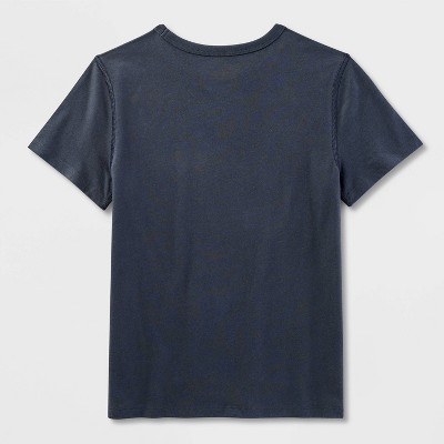 Cat & Jack Kids' 2pk Adaptive Short Sleeve T-Shirt - Cat & Jack™ Charcoal Gray/Navy Blue M: Sensory Friendly, Crew Neck, Jersey Fabric — фото 2