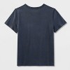 Kids' 2pk Adaptive Short Sleeve T-Shirt - Cat & Jack™ Charcoal Gray/Navy Blue - 2 of 4
