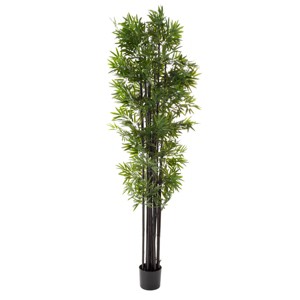 Pure Garden 6-Foot Tall Potted Artificial Bamboo Tree with Adjustable Leaves - 1 of 4