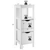 Costway Bathroom Floor Cabinet Freestanding Side Storage Organizer w/2 Removable Drawers - 4 of 4