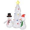 HOMCOM 6ft Christmas Inflatable Snowmen with Christmas Tree, Outdoor Blow-Up Yard Decoration with LED Lights Display - 4 of 4