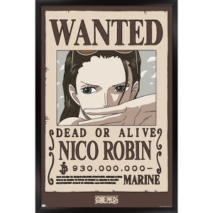 Trends International One Piece - Nico Robin Wanted Poster Framed Wall Poster Prints - 1 of 4