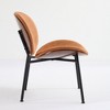 Cesicia Mid-Century Modern Shell Chair, Leather Single Side Chair, 26.8 x 26 x 29.9" - 3 of 4