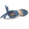 Allegra K Women's Espadrille Platform Wedges Heel Lace Up Sandals - 4 of 4