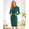 Coolmee Women's Maternity Hoodie Dress Casual Long Sleeve Knee Length Kangaroo Pocket Nursing Pregnancy Dress - 2 of 4