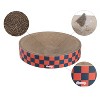 THE LICKER STORE Nelson Modern Cardboard Round Bowl Cat Scratcher with Catnip - 3 of 4