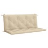 vidaXL Garden Bench Cushion Set of 2 Beige Oxford fabric (100% polyester) - 2 of 4