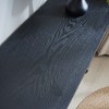 HDZNVF 59.2in Black Carved Wooden Console Table with Lower Storage Shelf and Tow Drawers - 3 of 4