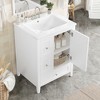 KIGFTSOD 24-Inch Bathroom Vanity with Storage, Adjustable Shelf, MDF & Rubberwood, Removable Dividers - 2 of 4