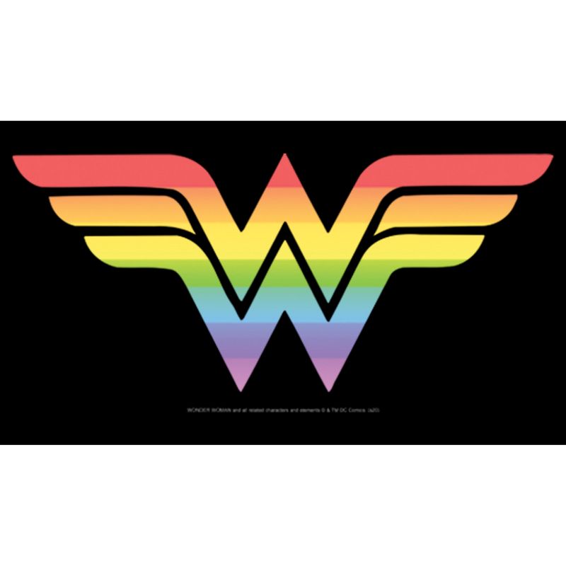Men's Wonder Woman Rainbow Classic Logo T-Shirt, 2 of 6