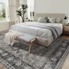 Area Rug, Vintage Washable Area Rug - Distressed Non Slip Non-Shedding Floral Soft Throw Rug for Bedroom/Living Room/Dining/Bathroom/Nursery - 4 of 4