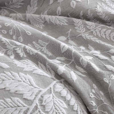 Gray Jacquard Woven Queen Cotton Comforter Set