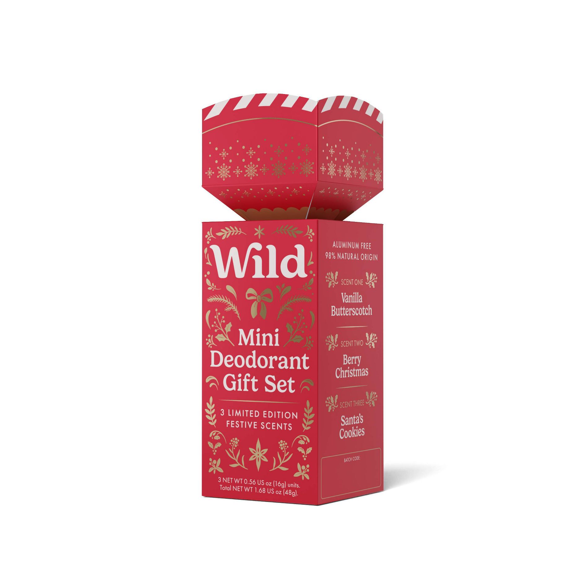 Wild Cosmetics Holiday Mini Deodorant Trio Set - 1.68oz/3ct