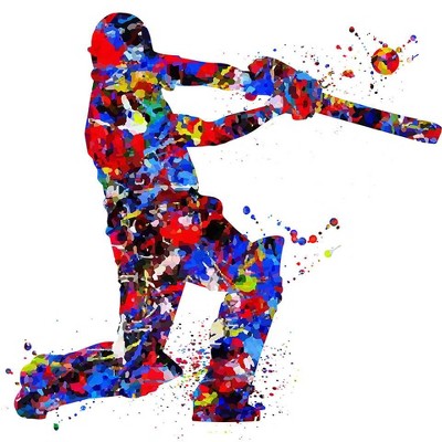 Poster Master Watercolor Baseball