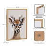 Kate & Laurel All Things Decor 12"x16" Gallery Cute Deer Wearing Glasses Print by The Creative Bunch Studio Gold - 3 of 4