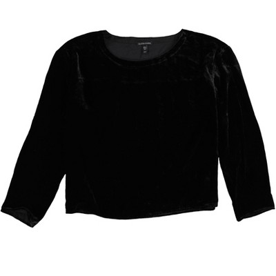 Eileen Fisher Womens Ballet Neck Pullover Blouse