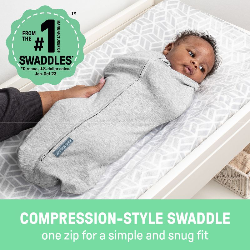 SwaddleMe by Ingenuity Pod Swaddle Wrap in Velboa - Clouds &#38; Stars - Newborn - 0-2 Months - 2pk, 3 of 9