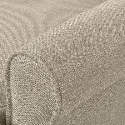 Copenhagen Cream Loveseat with Pillowed Back and Rounded Arms