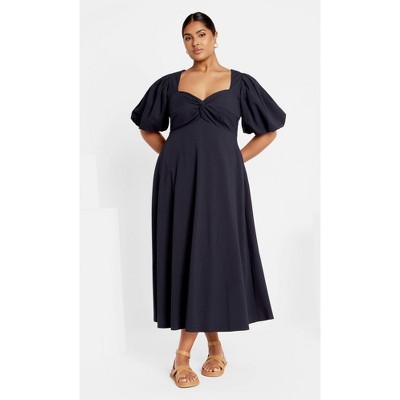 Women's Plus Size Hermione Dress - navy | CITY CHIC