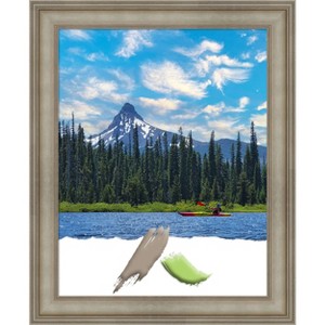 Amanti Art Mezzanine Antique Silver Narrow Wood Picture Frame - 1 of 4