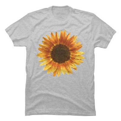 Men's Design By Humans Sunflower By Maryedenoa T-Shirt