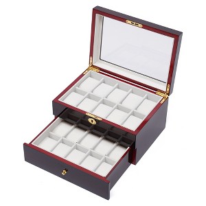 YIYIBYUS Watch Storage Organizer, 20-slot Watch Storage Box, Watch Display Case - 1 of 4