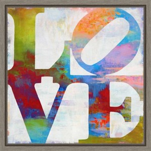 Amanti Art Love In Color by Jamie Macdowell Canvas Wall Art Print Framed 16 x 16-in. - 1 of 4