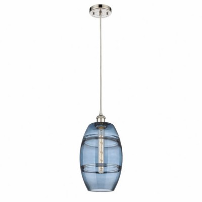 Vaz - 1 Light Cord Hung Mini Pendant In Industrial Style-9.88 Inches Tall and 8 Inches Wide