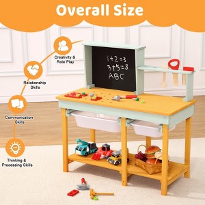 Wooden Pretend Play Toys Workbench for Kids, Workshop with Building Tools Sets, Construction Toys Educational Gift for Toddlers Age 3-5 - 1 of 4