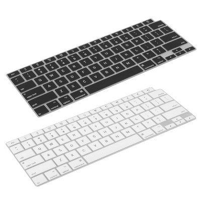 Insten 2 Pack Keyboard Cover Protector Compatible with 2020 Macbook Air 13", Ultra Thin Silicone Skin, Tactile Feeling, Anti-Dust, Black & White