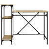 Clihome Modern Spacious Industrial Desk with 3 Built-in Shelves for Home Office - 3 of 4