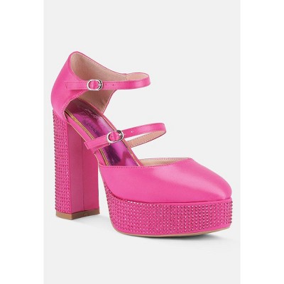 Rhinestones Embellished Platform Mary Jane Women Sandals