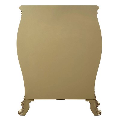Gold 46" Glam Wood Composite 5-Drawer Chest with Felt Lined Drawers