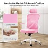 GlasFlength Task and Office Chairs with Support Armrest，Ergonomic, Adjustable，Computer Chair and Gaming Chair, Pink, 23.43"*17.72"*56.29" - 4 of 4