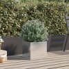 vidaXL Solid Fir Wood Planter with Trellis - Brown Rectangular Outdoor Flower Box for Garden, Patio, Terrace - 3 of 4