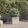 vidaXL Solid Fir Wood Planter with Trellis - Brown Rectangular Outdoor Flower Box for Garden, Patio, Terrace - image 3 of 4